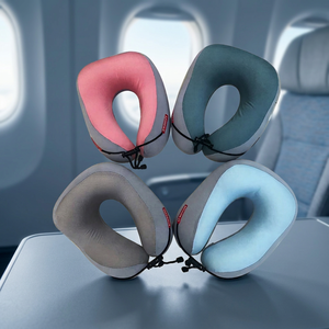 Cuscino da Viaggio a U in Memory Foam, Pieghevole, Leggero, Personalizzabile, Supporto per il Collo, in Poliestere con 300 Fili - Product Image 4