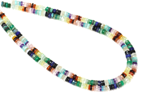 Proveedores Mayoristas RADHIKA GEMS 'N' BEADS, Cuentas Heishi Facetadas de Piedras Preciosas Multicolores, Hilo de 15 Pulgadas, para la Fabricación de Joyería, Origen India - Product Image 5
