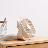 Ventilateur de table mini rechargeable, portable, pour bureau et maison, 3 vitesses, réglage de l'angle à 120 degrés