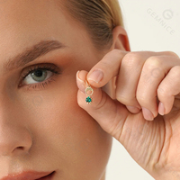 Ensemble de breloques Gemnel pour garçon et fille, pendentifs avec pierre en zircon en forme de cœur, souvenir précieux pour mère, pendentif en argent 925