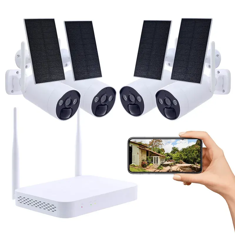 Système de caméra de vidéosurveillance de sécurité à domicile système de caméra de sécurité solaire wifi sans fil 3MP