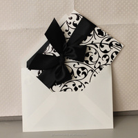 Fournitures de fête, invitations de mariage élégantes et fantaisistes avec ruban pour anniversaire ou cérémonie d'ouverture
