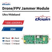 Amplificateur de puissance à semi-conducteurs Dewin 20W 1-6GHz, module RF SSPA ultra large bande, amplificateur de puissance large bande GaN pour équipement de test radar SATCOM
