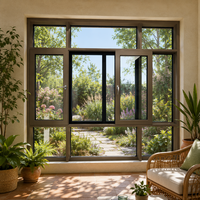 Ventana Corredera de Aluminio con Sellado Lateral a Presión, Serie 90/110, Fabricación Directa de Fábrica en China para Proyectos de Villas, Marca HUACAI