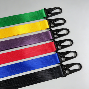 Wholesale Custom Logo Printed <b>Personalized</b> Carabiner <b>Keychain</b> Short Lanyard Carabiner <b>Keychain</b> with Strap Carabiner Hook - Product Image 6