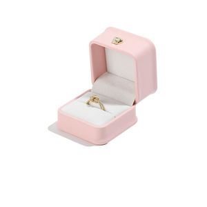 Free Sample Low MOQ <b>Square</b> PU Leather Jewelry <b>Box</b> for Weddings <b>Gifts</b> for Rings Necklaces Earrings Brooch Storage - Product Image 5