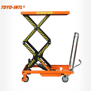 Chariot à plateforme manuel à ciseaux de type <span class=keywords><strong>SLT</strong></span> Toyo-Intl pour entrepôt - Product Image 4