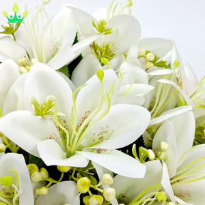 แจกันดอกไม้ประดิษฐ์ทำจากผ้าไหมดอกลิลลี่สำหรับช่อดอกไม้งานแต่งงานบ้านงานเลี้ยงโต๊ะในโรงแรมสำนักงานการจัดดอกไม้ - Product Image 5