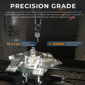 พูลเลย์สายพานวีหลายร่อง แรงบิดสูง สแตนเลส ผลิตด้วยเครื่อง CNC สำหรับงานหนัก เครื่องปั่นเหวี่ยง ความแม่นยำสูง ความคลาดเคลื่อน 0.005 มม. มาตรฐาน <span class=keywords><strong>ISO</strong></span> - Product Image 5