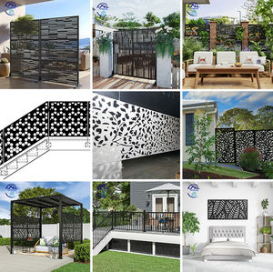 Paneles compuestos de poste de jardín privado con recubrimiento de polvo negro Cercado de malla metálica Valla de corte láser de aluminio - Product Image 3