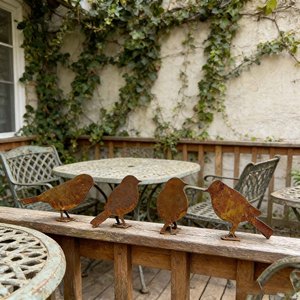 Escultura Decorativa de Acero con Silueta de Pájaro <span class=keywords><strong>Oxidado</strong></span>, Adorno <span class=keywords><strong>para</strong></span> Jardín, Patio o Valla, Estilo Rústico - Product Image 5