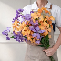 CL33001 Arrangement floral artificiel Orchidée romantique Flamme Lys Activités de fête Festival Anniversaire Décorations de fête de mariage
