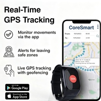 Pulsera Inteligente con Rastreador GPS 4G para el Cuidado de Personas Mayores, Detección de Caídas, Sistema de Respuesta a Emergencias, Monitor de Salud para Alzheimer, Llamada de Emergencia