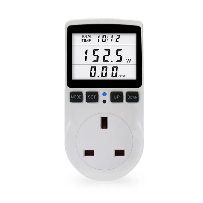 Digital Wattmeter AC Power Meter Energy Meter Electricity Usage Monitor Socket Kilowatt Wattage Voltage with Backlight