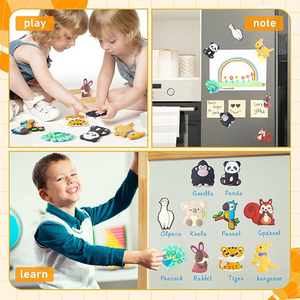 Aimants de réfrigérateur en caoutchouc 3D personnalisés, forme moyenne, motif animal de dessin animé mignon, vente en gros - Product Image 5