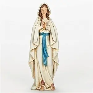 Polyresin/Resina di Nostra Signora di Lourdes Saint Vergine Maria Statua Figura 6 Pollici Statua