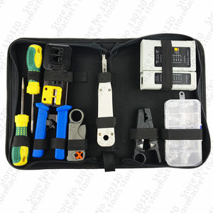 8 pièces/ensemble Portable RJ45 6P 8P Piercing Cristal Tête De Sertissage PC LAN Trousse D'outils Réseau Utp Testeur De Câble Pince À Sertir À Sertir Prise - Product Image 1