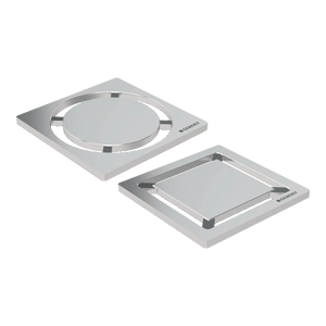 Sifón de Ducha de Acero Inoxidable de Diseño Moderno de 8x8 cm, Rejilla para Azulejos, Desagüe de Piso con Filtro para Baño, Certificado Watermark - Product Image 1