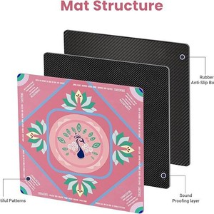 <span class=keywords><strong>Tapis</strong></span> <span class=keywords><strong>de</strong></span> Mahjong en Velours Technologie Américaine, Antidérapant, Réduction du Bruit, Facile d'Entretien, Toile Anti-Salissure, pour Jeu <span class=keywords><strong>de</strong></span> Société Transfrontalier - Product Image 2