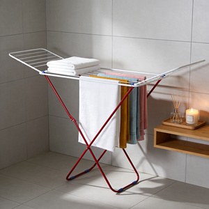 Séchoir à linge pliable autoportant à ailes de mouette, grande capacité, pour serviettes, <span class=keywords><strong>chemises</strong></span> et draps - Product Image 1