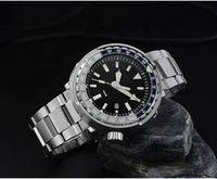 Reloj de Buceo para Hombre en Caja de Estaño, Automático, Zafiro, Superluminoso, Resistente al Agua 300M, Reloj de Pulsera de Cuarzo Solar