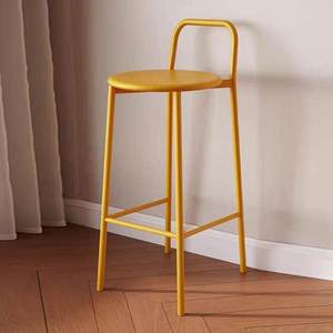 <span class=keywords><strong>Chaise</strong></span> <span class=keywords><strong>de</strong></span> <span class=keywords><strong>bar</strong></span> en fer <span class=keywords><strong>de</strong></span> style nordique moderne et minimaliste, luxe léger, avec dossier, populaire pour les bars, tabouret haut d'extérieur sans accoudoirs - Product Image 3