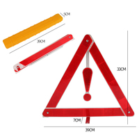 Outil d'urgence réfléchissant de sécurité automobile personnalisé de super qualité-Triangle de trépied d'avertissement de trafic pliable