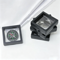 Kotak Display Suspensi TPU Elastis 3D dengan Bingkai ABS Transparan untuk Cincin, Anting, Permata, dan Perhiasan Kecil
