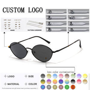 Oval Full Rim <b>Sunglasses</b> Unisex Adult <b>Gradient</b> Lenses UV400 Protection Sun Protection - Product Image 2