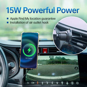 Iphone carga inalámbrica FINDMY Ubicación del vehículo Posicionamiento GPS Soporte de teléfono 3 en 1 para navegación/búsqueda/posicionamiento/carga del automóvil - Product Image 3