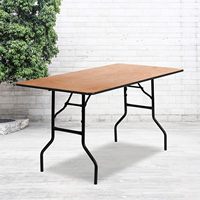 Table pliable moderne Restaurant salle à manger ensemble de meubles pliant extérieur Banquet Table ronde en bois salle à manger jardin hôtel mariage