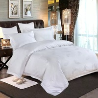 Ensemble de couette de luxe en coton égyptien jacquard 300 fils, écologique, pour hôtel