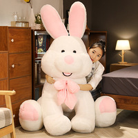 Peluche géante super douce en forme de lapin, adorable coussin de sommeil pour filles, avec rembourrage en coton PP, 31-50 cm, design coréen éco-responsable