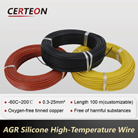 High Temperature Silicone Cable for Testing Instruments 300 500V Flame Retardant Flexible Wire -60 to 200