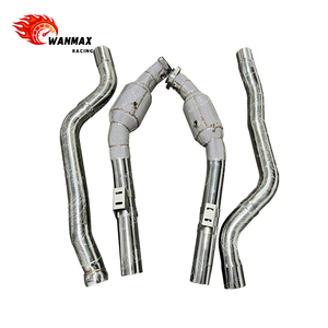 304 thép không gỉ hiệu suất dòng chảy cao đua downpipe cho Mercedes-Benz W212 E63 AMG cls63 AMG M157 5.5L V8 động cơ - Product Image 1