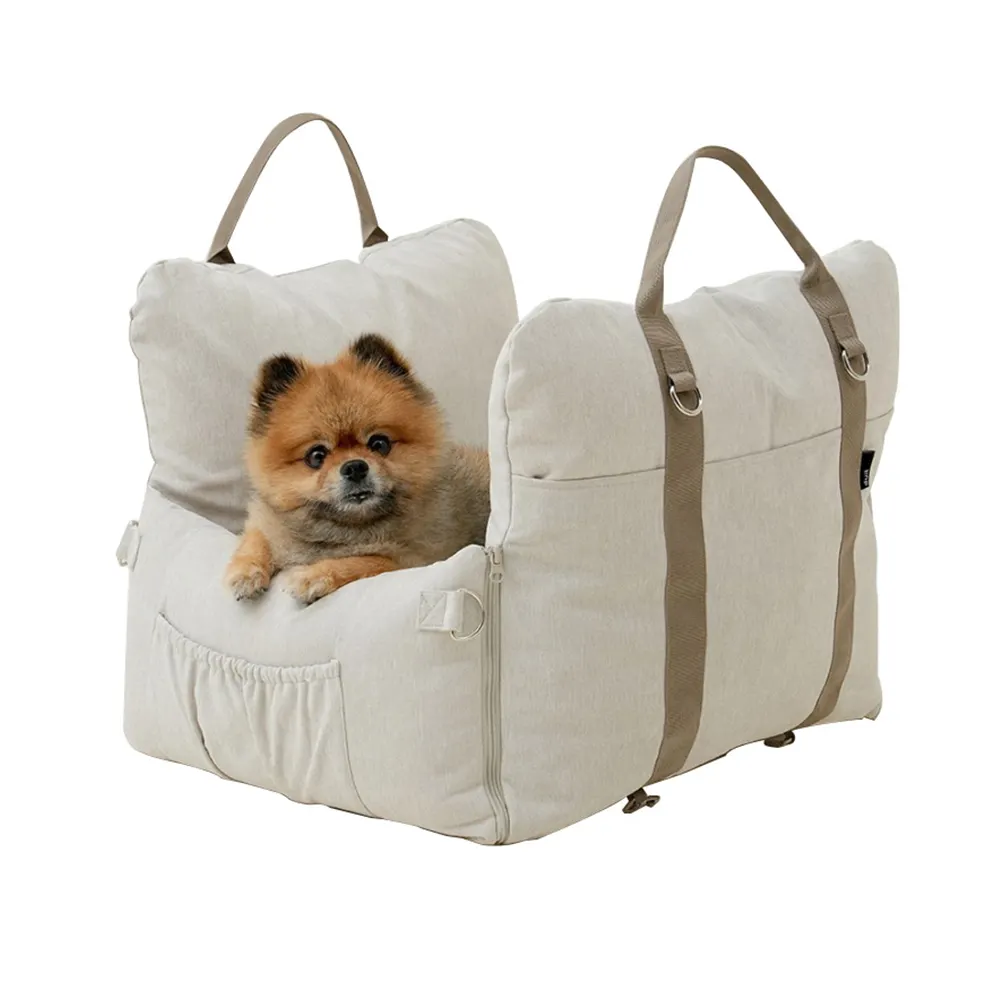 Taşınabilir çıkarılabilir yıkanabilir kapak küçük köpek araba koltuğu yatak emniyet kemeri ile Pet yükseltici koltuk köpek seyahat çantası evcil hayvan taşıyıcı çanta