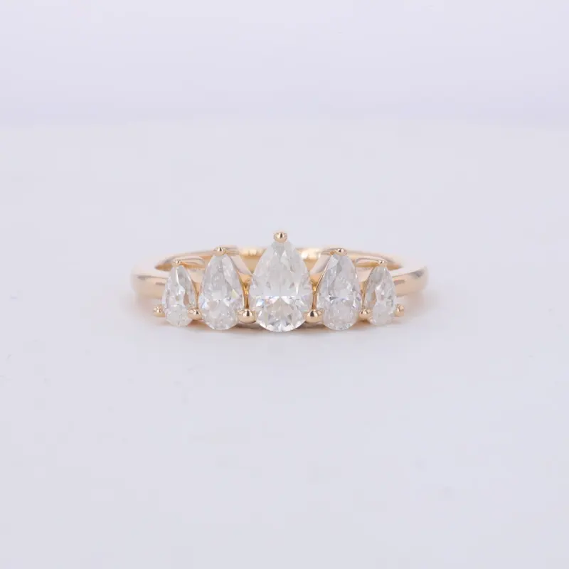 starsgem customized wholesale engagement 1 carat diamond solid 14kt white rose yellow gold lab grown diamond moissanite rings
