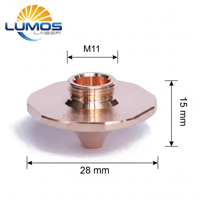 Buse laser métallique de remplacement D28-E-B-15-S M11 H15 monocouche pour tête de découpe laser à fibre, consommables Hypertherm refroidis