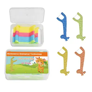 Sales Promotion Multiple Shapes Colored Kids Dental Flossers Child Dental Floss Pick For Kids