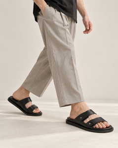 Factory Direct Handmade Genuine Cow Leather Toe <b>Post</b> Sandals Unisex Lightweight Anti Slippery Thick Sole Flip Flops - Product Image 6