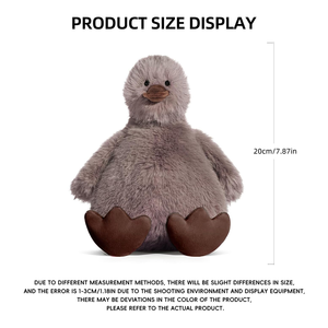 Vientre gordo cabeza pequeña lindas extremidades piel suave sentado Pato Salvaje cama abrazando Animal juguete para niños niñas 8 pulgadas pato de peluche marrón a granel - Product Image 2