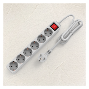 รองรับการผลิตแบบ OEM ปลั๊กพ่วง 6 ช่อง แบบ EU พร้อมระบบป้องกันไฟกระชาก - Product Image 6