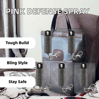 Kit de défense personnelle professionnel pour femmes : Spray, porte-clés, étui de transport, bâton de défense, kit strass, lampe torche, chauffe-mains