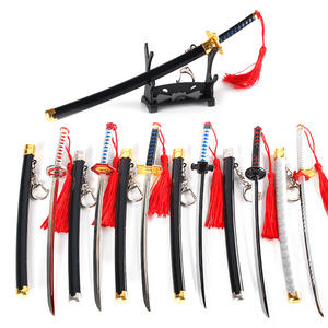 22CM Demon Slayer Kamado Tanjiro envainada <span class=keywords><strong>espada</strong></span> arma Zenitsu Agatsuma Metal llavero modelo figurita saltar <span class=keywords><strong>espada</strong></span> aleación artesanía - Product Image 1