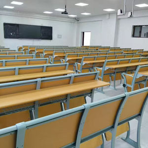โต๊ะเรียนพับได้อลูมิเนียมอัลลอยด์สมัยใหม่สำหรับมหาวิทยาลัย พร้อมเก้าอี้นักเรียนแบบมีที่เขียนหนังสือ ชุดโต๊ะเก้าอี้สำหรับโรงเรียน - Product Image 2