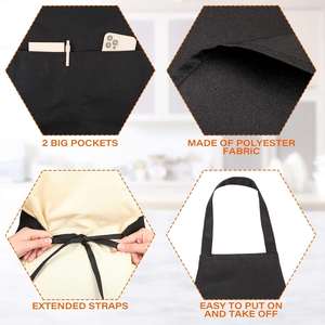 Tablier à broderie personnalisée en gros pour barista de café, uniforme promotionnel, tablier de service professionnel, cadeau de marque en gros - Product Image 3