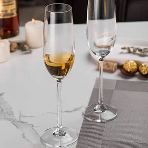 SUNYO Clear Wine Glass Goblet <strong>Champagne</strong> Lead Free Crystal 230ml 7.8oz CLASSIC Classical <strong>Champagne</strong> <strong>Flutes</strong> 100 Degree Drink Glass - Product Image 3