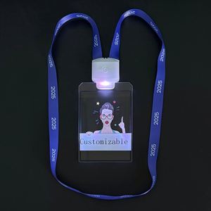 สายคล้องคอ LED พร้อมไฟส่องสว่าง วัสดุพลาสติก โลโก้สั่งทำได้ 15 สี พกพาสะดวก สำหรับงานนิทรรศการและประชาสัมพันธ์ - Product Image 1