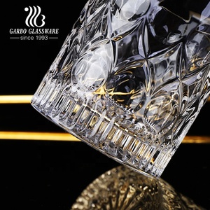 Juego <span class=keywords><strong>de</strong></span> 6 Copas <span class=keywords><strong>de</strong></span> Whisky Grabadas en Cristal Tallado, Estilo Moderno, 11oz, para Venta al por Mayor - Product Image 2