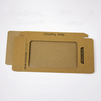 Boîte d'emballage électronique pliante en papier kraft recyclé avec impression de logo personnalisé pour fenêtres en relief